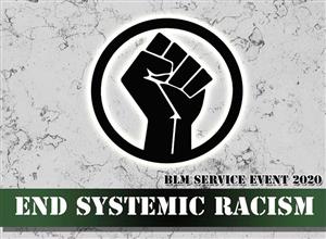 photo of "end systemic racism" poster 